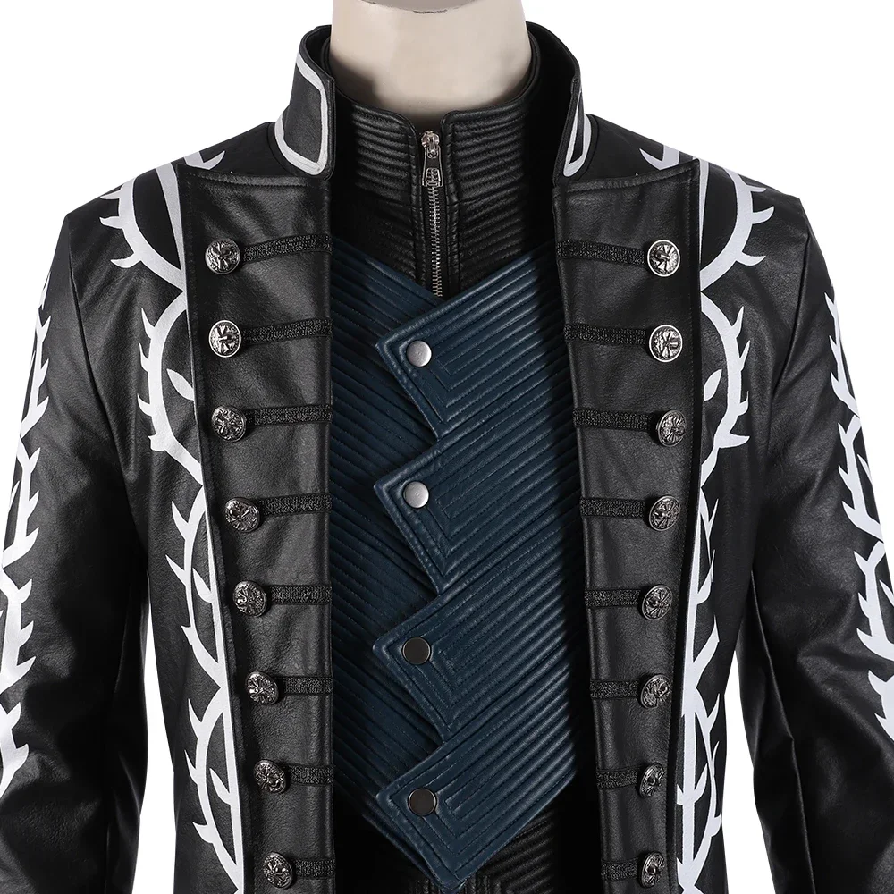 Leather Work Vest - Oyun DMC 5 Vergil Cosplay Kostüm