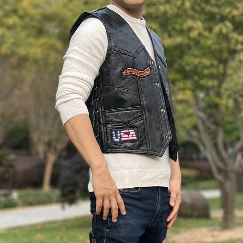 YENI Motosiklet Yelekleri Erke - Leather Work Vest incelemesi ve fiyatı